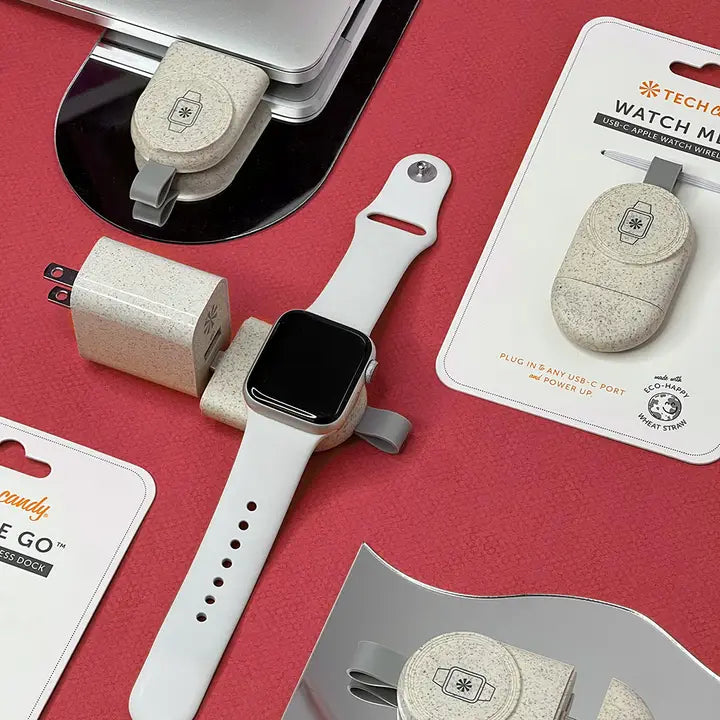 Tech Candy Watch Me Go Usb-C Apple Watch Wireless Dock Natural