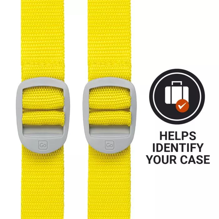 Go Travel Twin Luggage Straps Yellow
