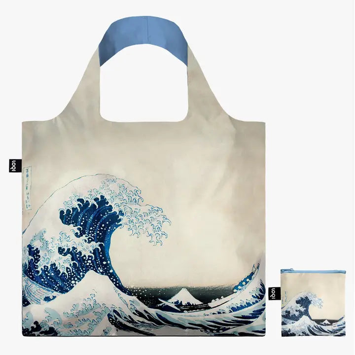 LOQI Packable Shopping Tote Katsushika Hokusai the Great Wave