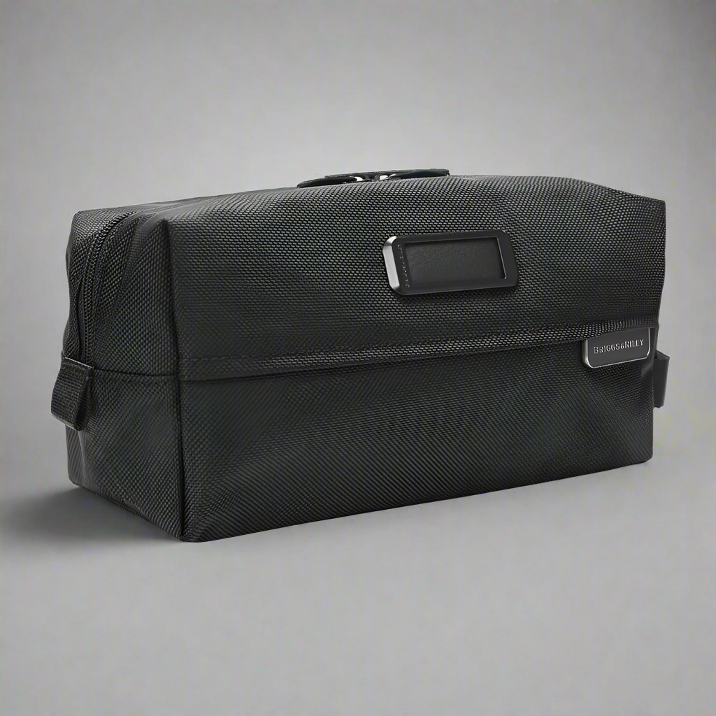 Briggs and Riley Baseline Essentials Toiletry Kit (Free Monogram) Black Twill