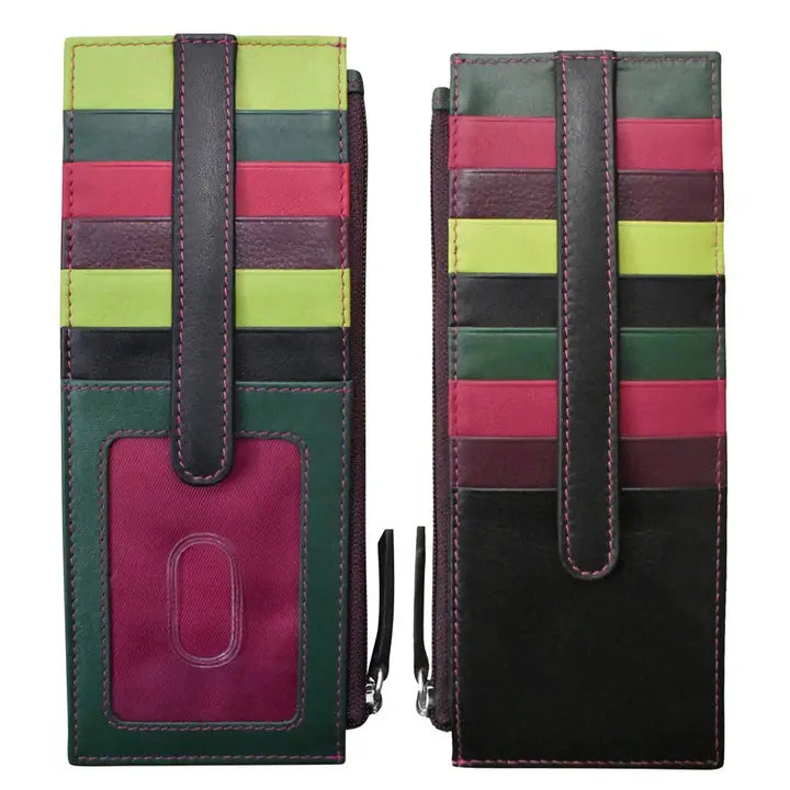 ili New York RFID Leather Double Sided Credit Card Holder Wallet- 7800