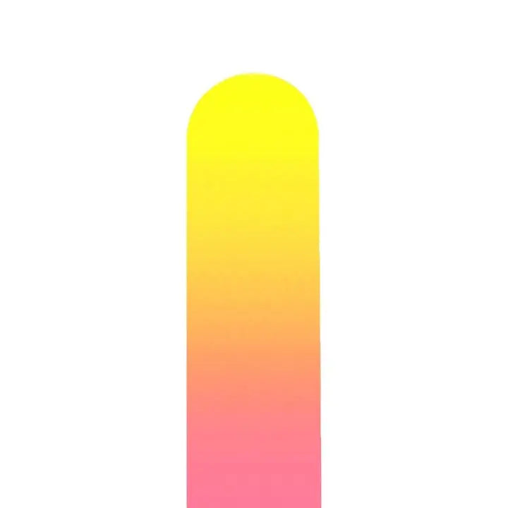 Czech Crystal Nail File - Size Small- Classy Color Collection Yellow Pink