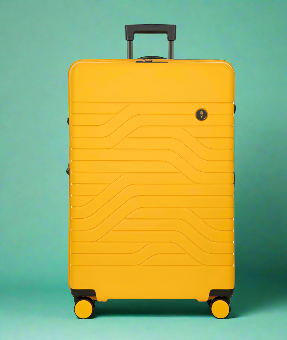 Bric's Ulisse 30" Large Checked Hardsided Expandable Spinner Mango Yellow
