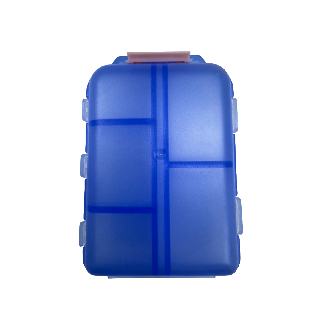 Small Snap Grid Pill Box Organizer Blue