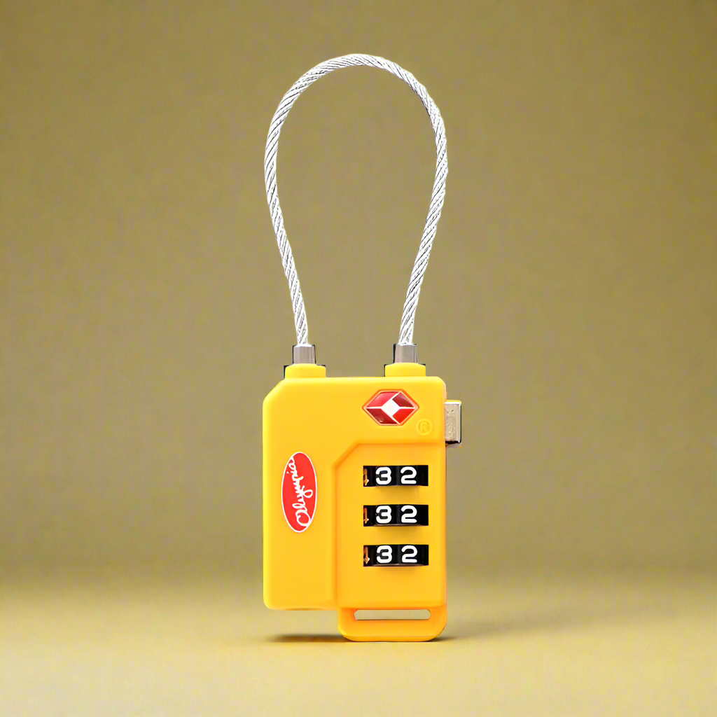 Olympia USA TSA Cable Combination Lock- $12 Yellow
