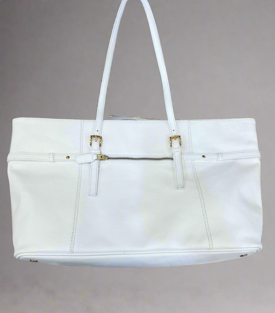 Classico Leather Business Handbag/Tote White