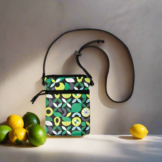 Crush Off the Market Expandable & Packable Shopping Crossbody/Tote Green Avocado Lemon