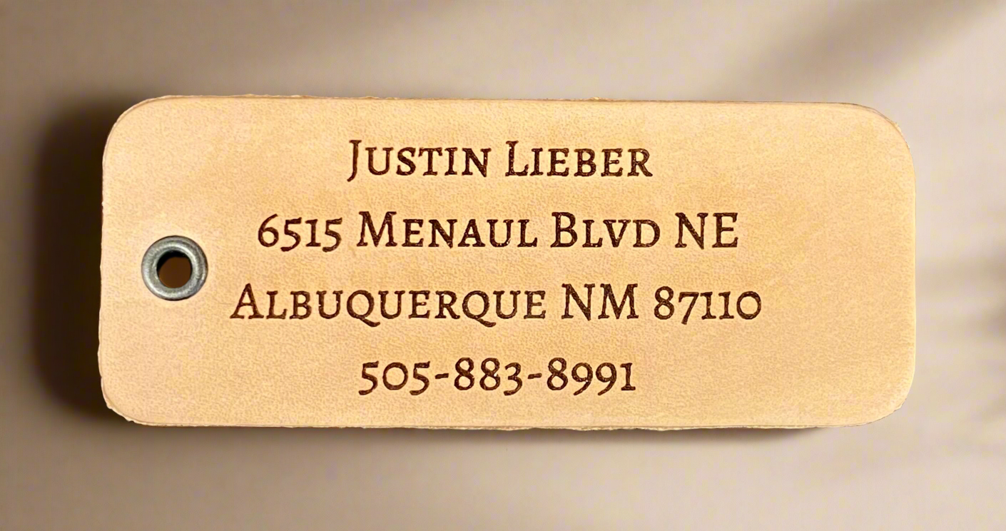 Lieber's Luggage® Lab - Customizable Laser Luggage Tag