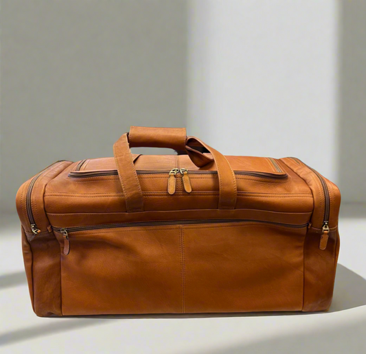 Dorado 25” Vaquetta Leather Duffel Bag Tan