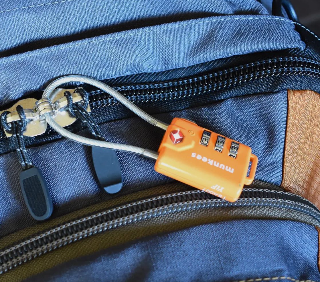 Munkees TSA Accepted Cable Lock Orange