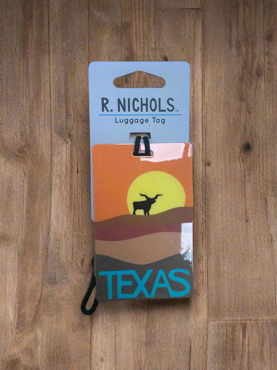 R. NICHOLS Placard Luggage Tag Texas