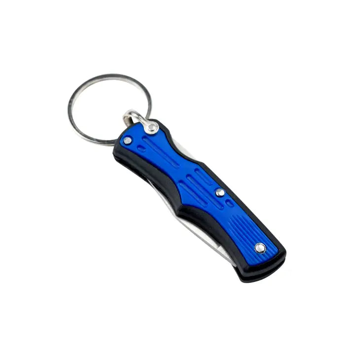 AceCamp Small Folding Knife with Keyring Blue