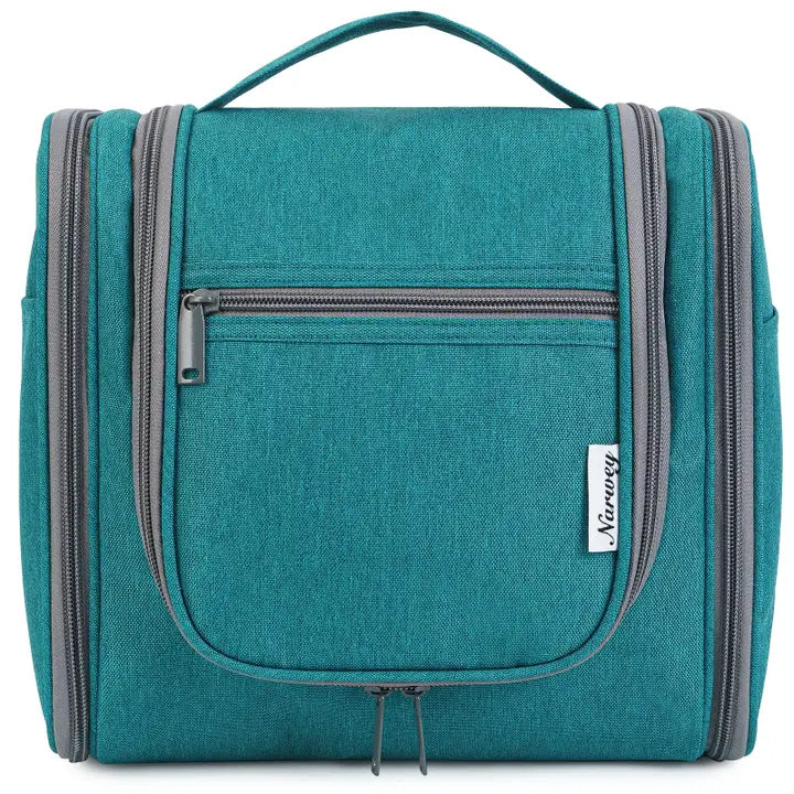 WANDF Large Hanging Toiletry Bag With Handle Teal