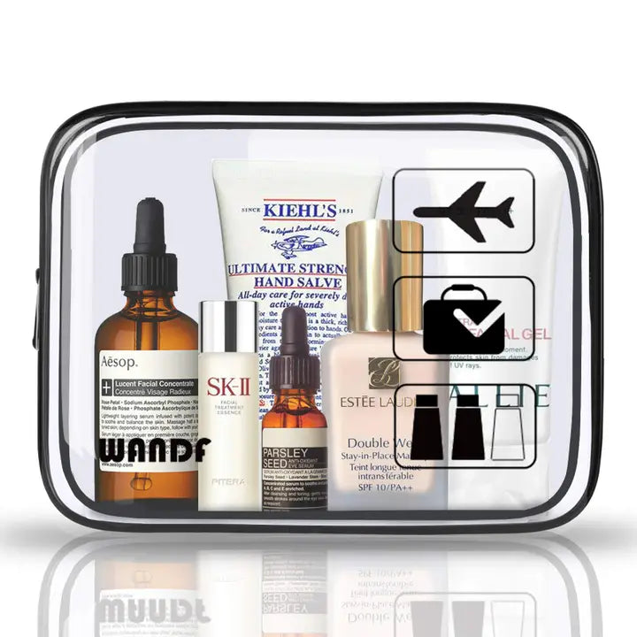 WANDF TSA Approved Clear 3-1-1 Toiletry/Cosmetic Bag- 1 Bag