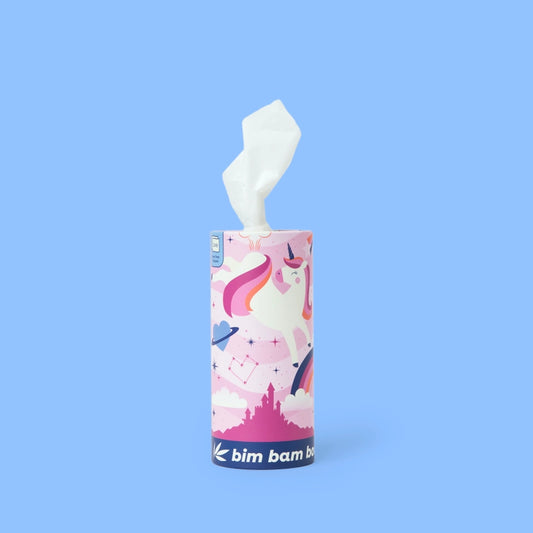 Travel Car Tissues- Cup Holder Bamboo Tissues l- 50 sheets- $3.99 Unicorn