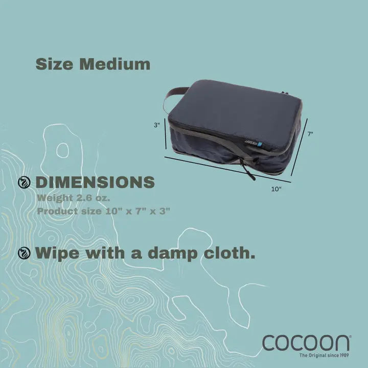 Cocoon- Squeezer Compression Packing Cube Ecomade- Size Medium- Galaxy Blue