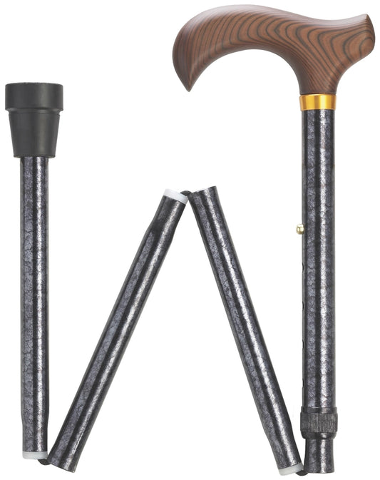 Harvy Canes- Granite Series Folding Canes Black Granite