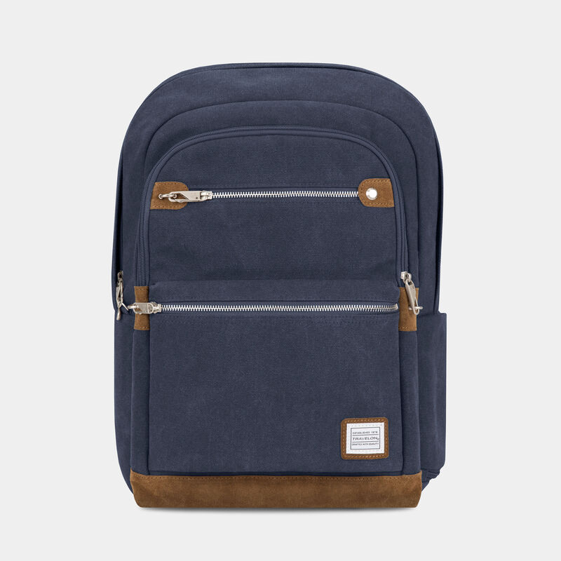 Travelon Anti-Theft Heritage Backpack with Anti-Theft Protection Indigo