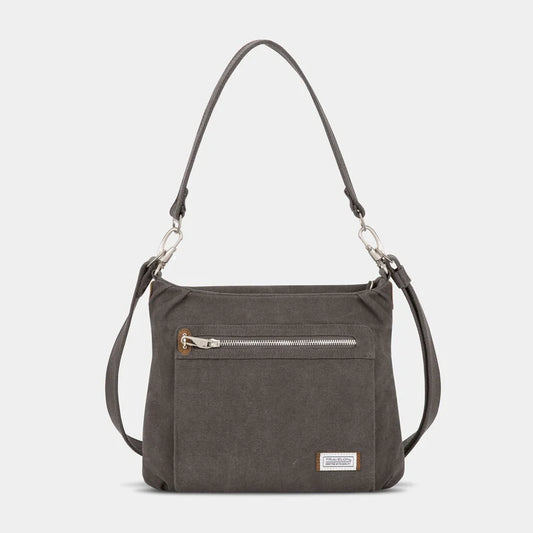Travelon RFID Anti-Theft Heritage Hobo Crossbody Pewter