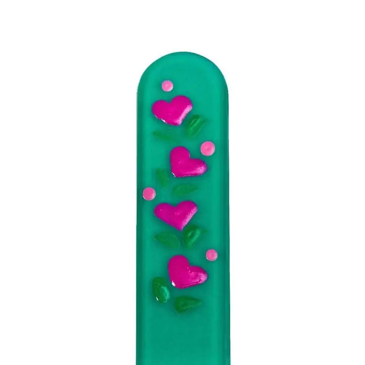 Czech Crystal Nail File- Size Medium- Hand Painted Collection Velvet Love