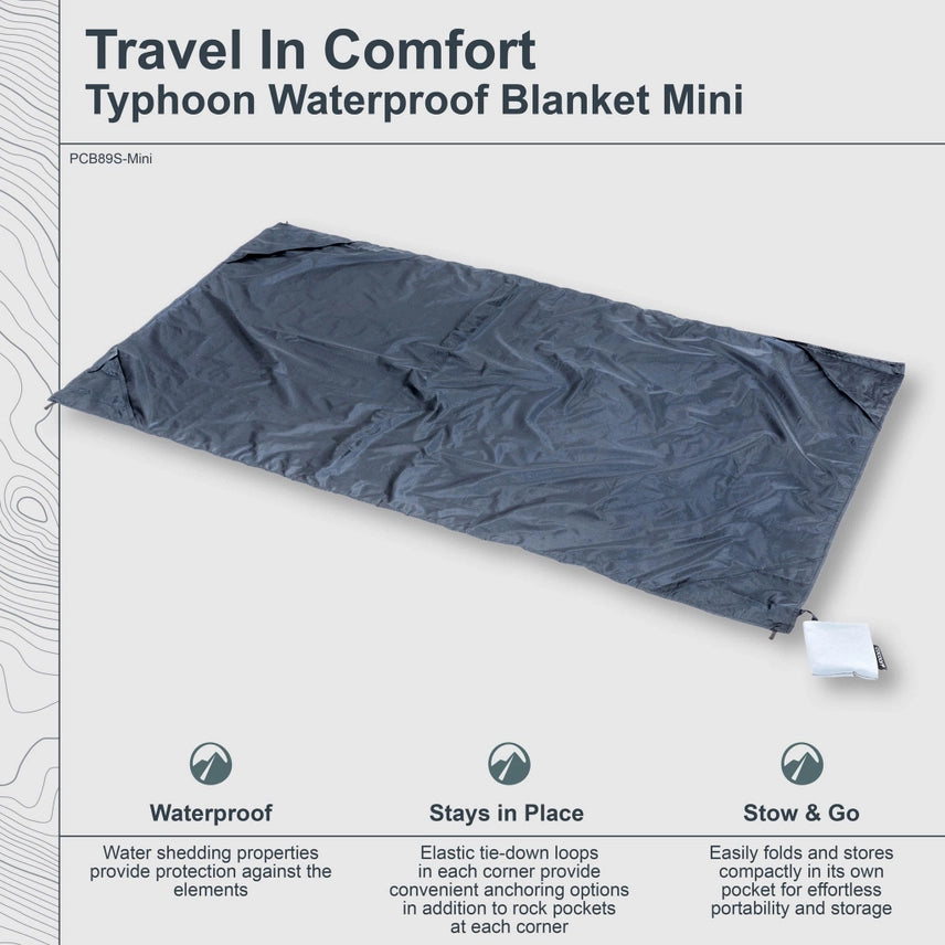 COCOON Typhoon Waterproof Blanket Mini Midnight Blue