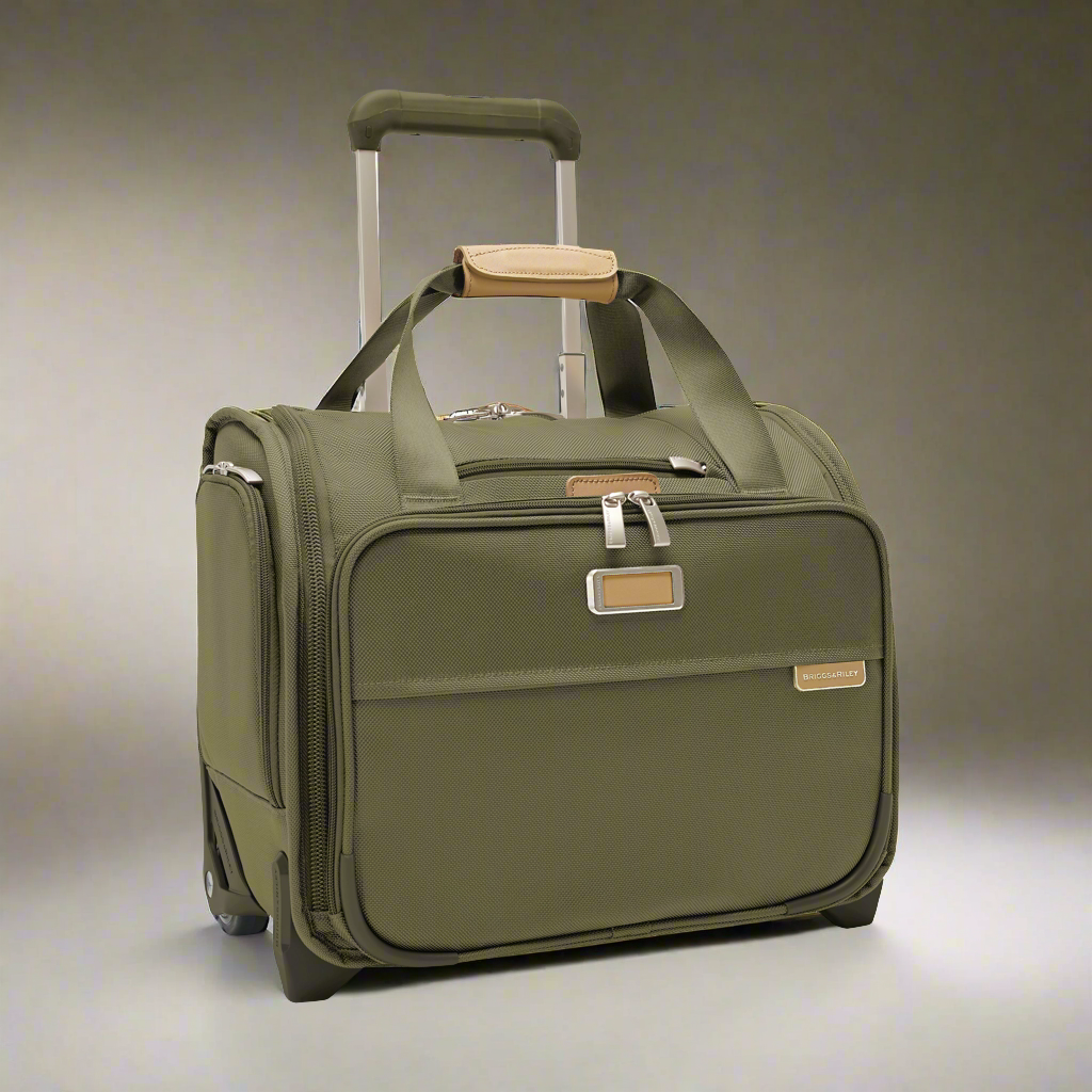 Briggs & Riley Baseline 15” Softside 2-Wheel Cabin Bag (Free Monogram)- BLU116 Olive