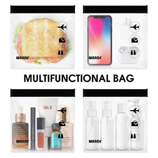 WANDF Clear TSA Approved 3-1-1 Travel Toiletry Bag - 1 Bag