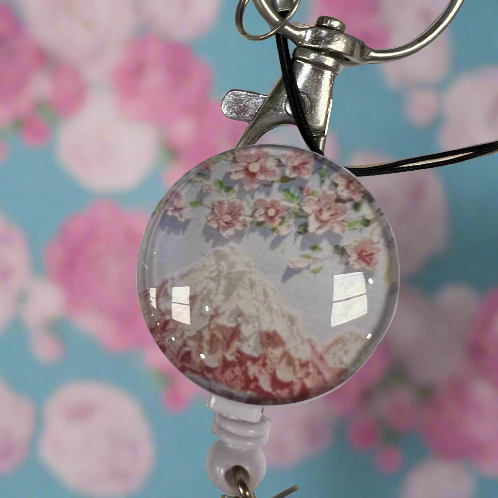 Cruise Ship Keycard Retractable Lanyard- Roses AntiqueRose