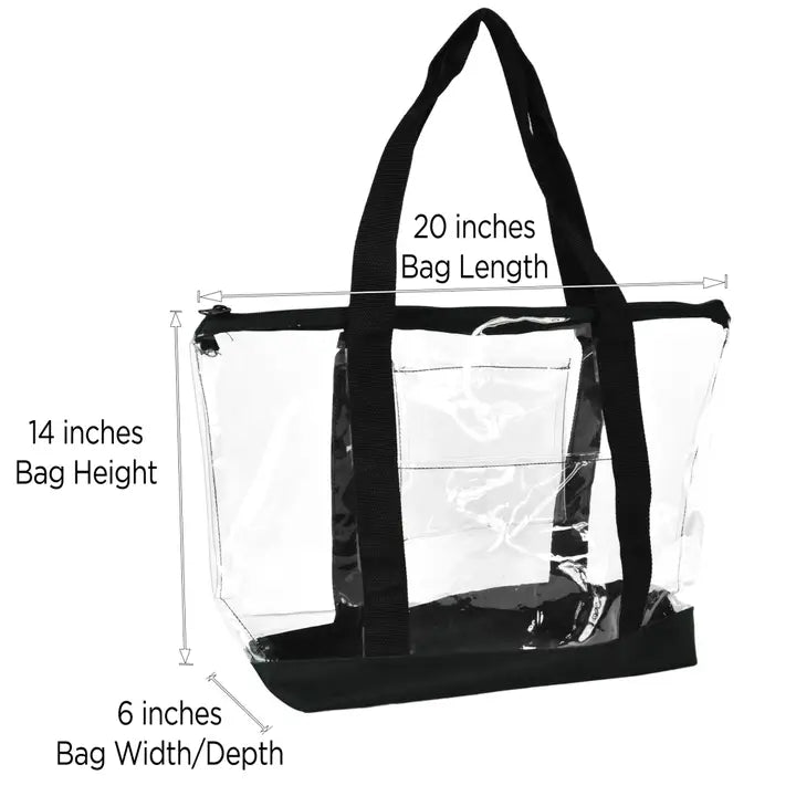 Dalix Clear Shopping Tote