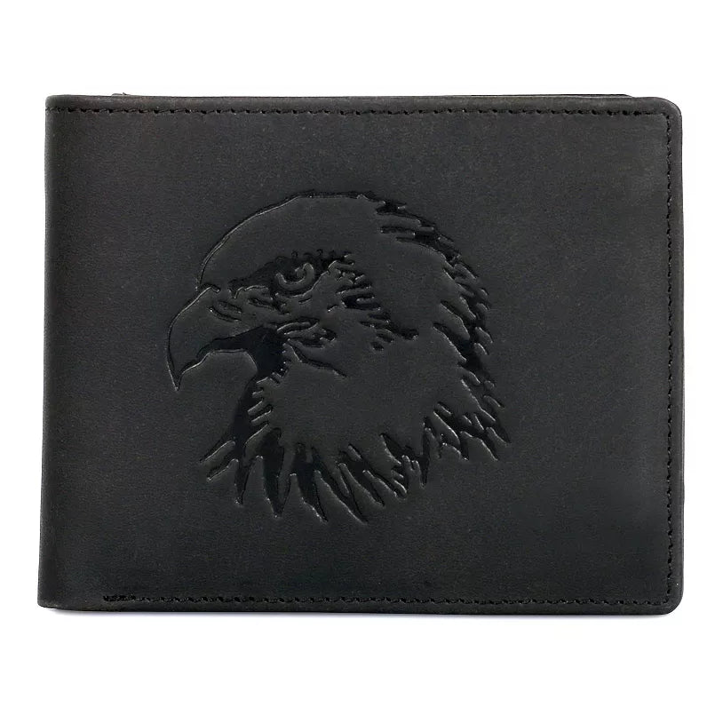 Karla Hanson AMERICA WILD RFID Leather Bifold Wallet Black Eagle
