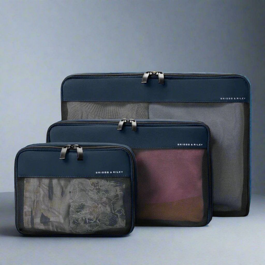 Briggs & Riley Expandable Packing Cube Set for Check-In Luggage- X112 Navy