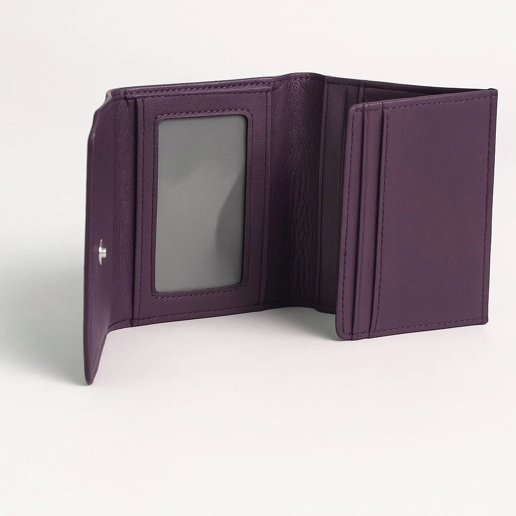 Osgoode Marley Leather RFID Zippered Mini Wallet- 1254 Mulberry