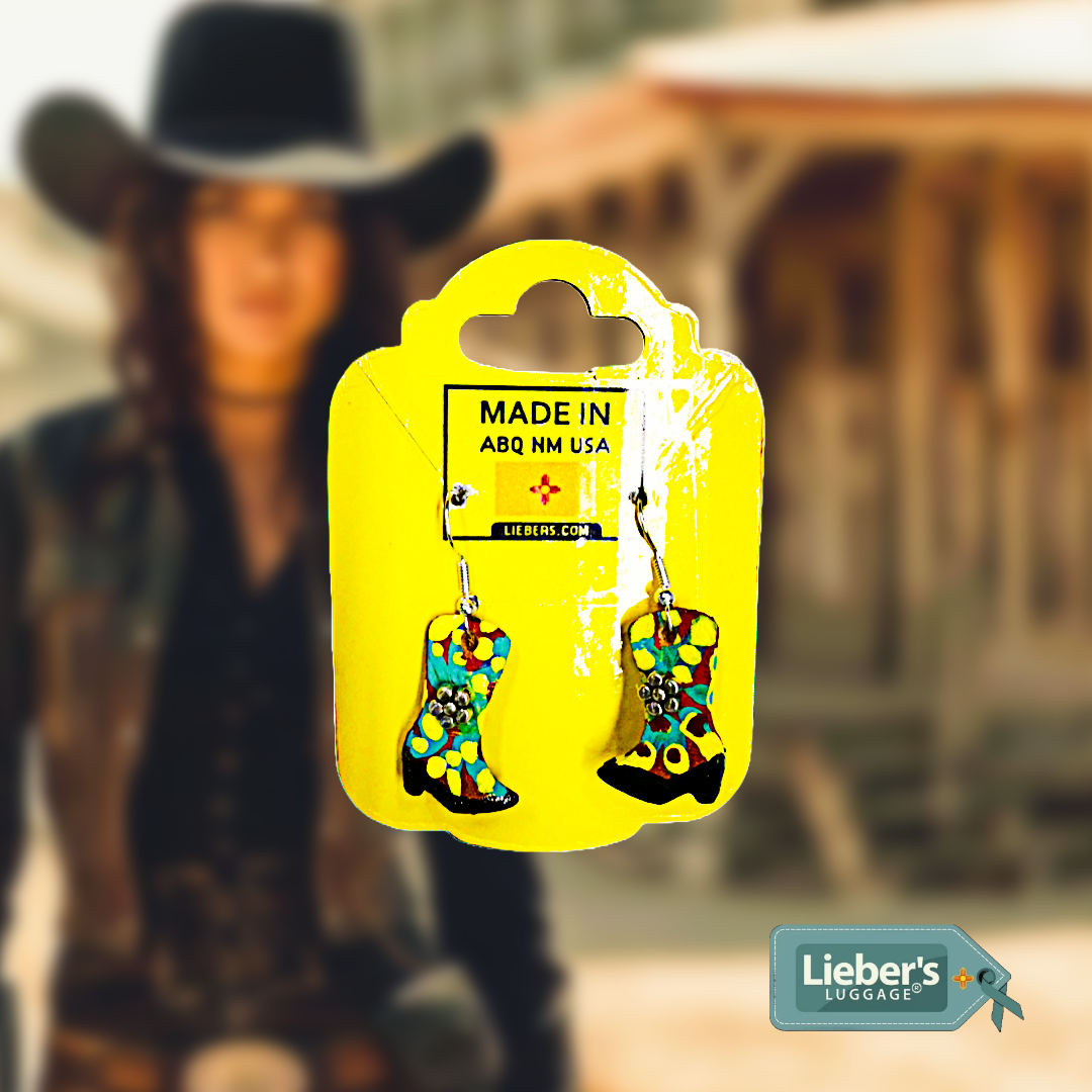 Lieber's Luggage® Lab- Earrings Handcrafted in ABQ NM Boots 14