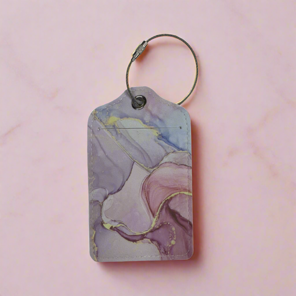 Luggage Tag - Marble Collection Pastel Pink