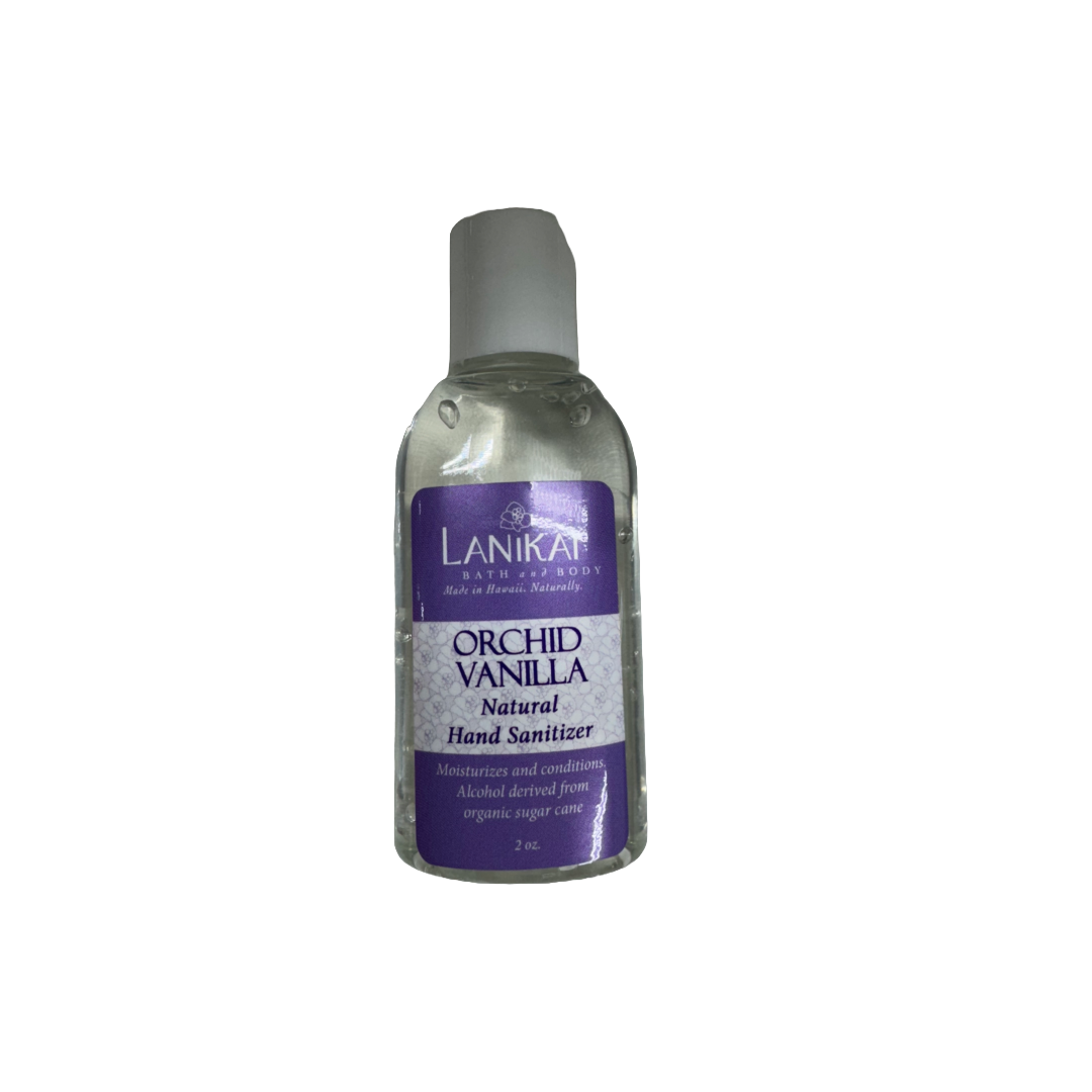 Lanikai Natural Hand Sanitizer Gel- 2 oz Travel Size Orchid Vanilla
