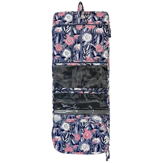 Anju Hanging Toiletry Kit - Assorted Prints Midnight Blossoms