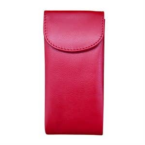 ili New York - Leather Double Eyeglass Case- 6470 Indian Pink