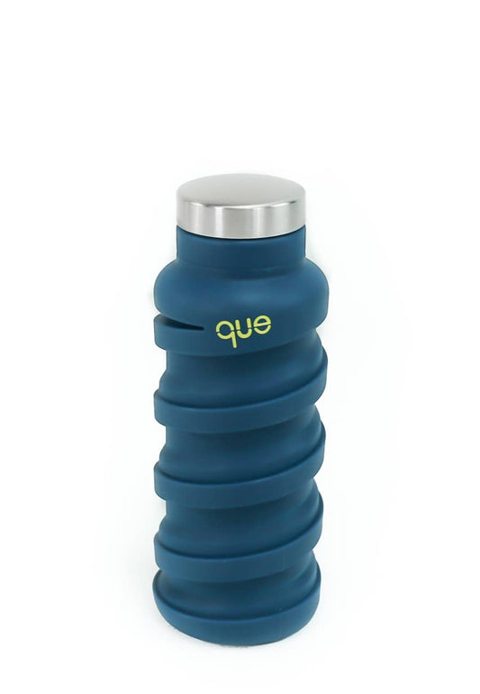 Que Bottle- 12oz Collapsible Water Bottle Midnight Blue