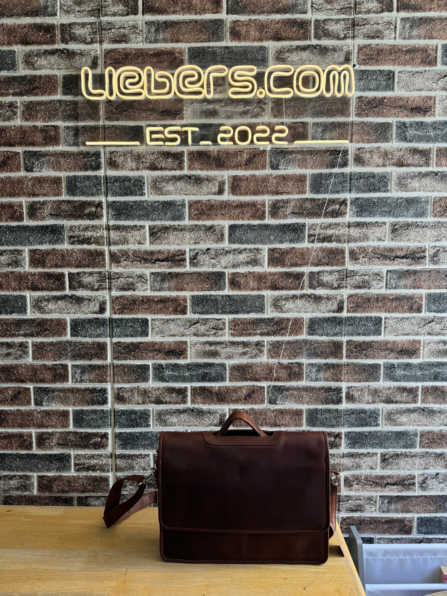 ili New York Leather RFID Flap Briefcase- 6119