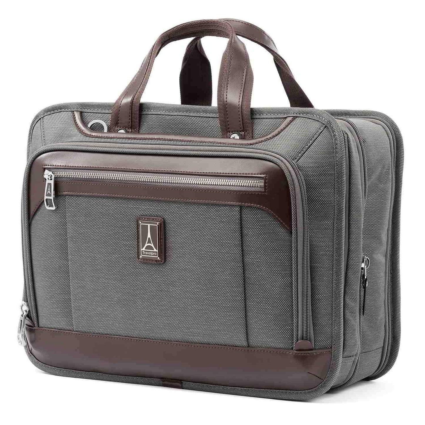 Travelpro Platinum® Elite RFID Expandable Zippered Business Brief- 4091805 Vintage Grey