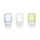 Humangear 1.7 oz GoToob+ 3-Pack Silicone 3-1-1 Toiletry Bottles (SMALL)