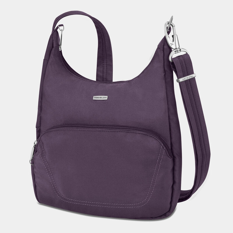 Travelon RFID Anti-Theft RFID Classic Essential Security Crossbody Purple