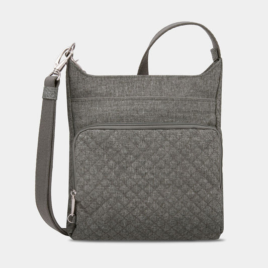 Travelon Anti-Theft Boho RFID North/South Crossbody Grey Heather