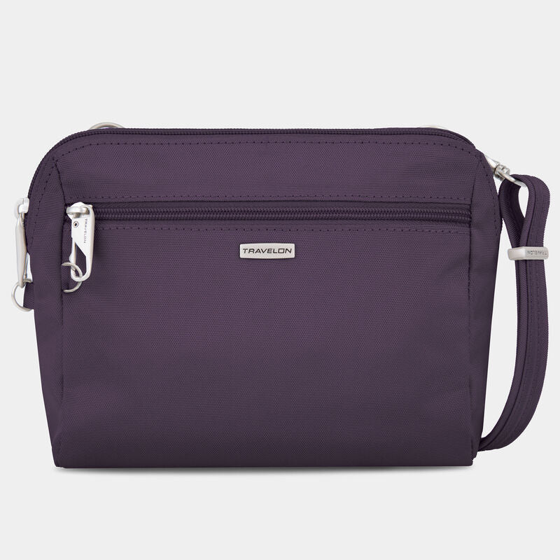 Travelon Anti-Theft RFID Crossbody Pack/Purse Purple