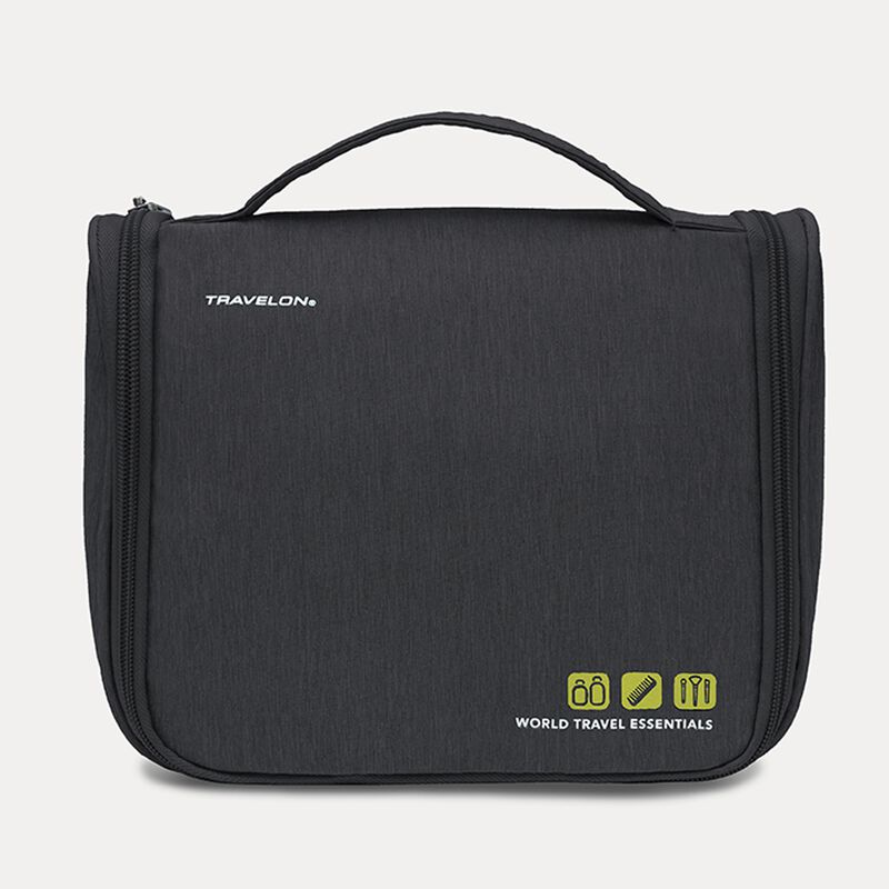 Travelon World Travel Essentials Hanging Toiletry Bag Advanced Series Black