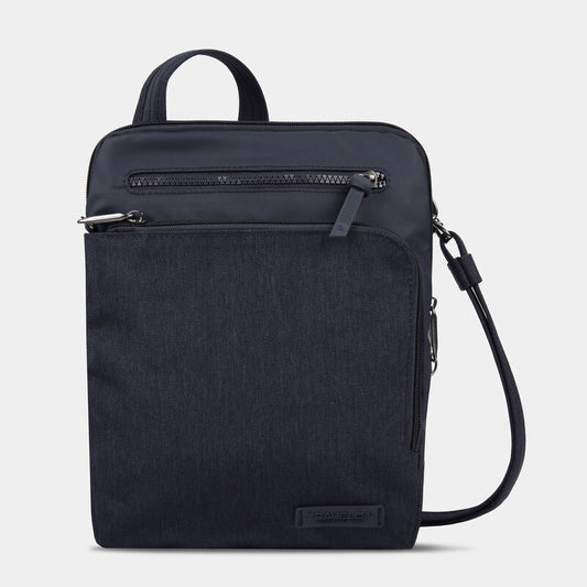Travelon RFID Anti-Theft Metro Small Crossbody Navy Heather