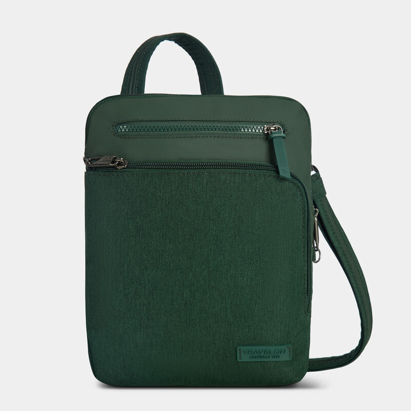 Travelon RFID Anti-Theft Metro Small Crossbody Forest Heather