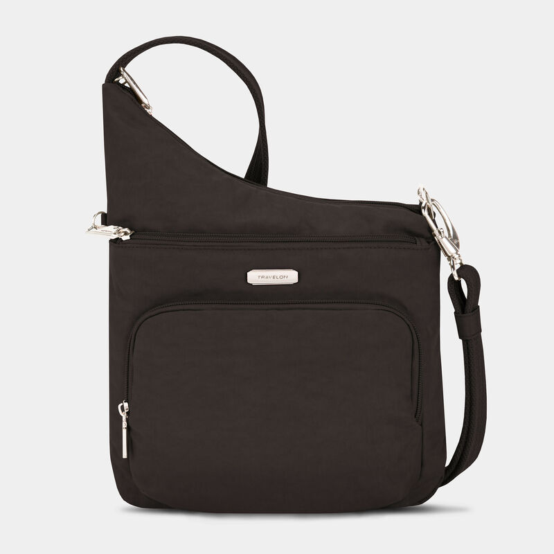 Travelon RFID Anti-Theft Essentials North/South Asymmetric Crossbody Black