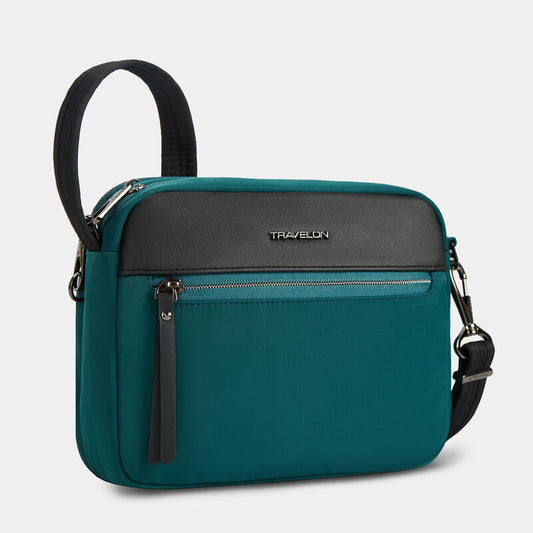 Travelon RFID Anti-Theft Addison Small Crossbody Evergreen