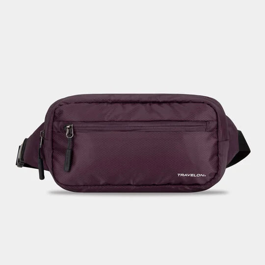 Travelon World Travel Essentials RFID Convertible Sling/Waist Pack Blackberry